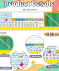 40 Piece Waterproof Desk Nameplates For Classroom Use Kid Friendly Multipurpose Name Tags in green numbers with math tables