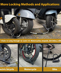 Beefy Heavy Duty 17mm U Lock With 4ft Chain And Mount Bracket For Bikes Electric Bikes Scooters Mopeds And Trikes Includes 3 Keys Anti Theft Security And Easy To Share With Family And Friends on scooter and bike wheels