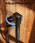 EV Charger Holder With 180 Degree Rotating Nozzle Dock, Heavy Duty Metal J Hook wall mount, adjustable angle for charging cable.