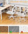 Clear Chair Mat For Hardwood Floors 46 By 60 Inches Desk Floor Protector Heavy Duty Non Slip Mat For Rolling And Gaming Chairs