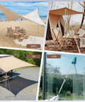 Adjustable Tarp Poles For Camping Set Of 2 Telescoping Tent Poles Extend From 3 Ft 1 In To 7 Ft 6 In used at beach, tent, car