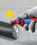 Ratcheting Cable Stripping Knife For Electricians With Three Cutting Areas For Round And Longitudinal Cuts Guide Shoe