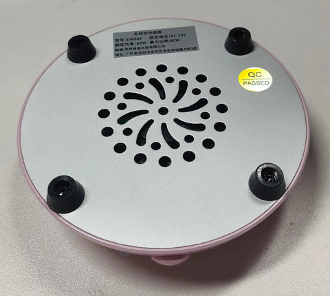 Top Shelf Electric Coffee Mug Warmer With Smart Temp Controls And Four Hour Auto Shutoff base view showing LED controls and solid design
