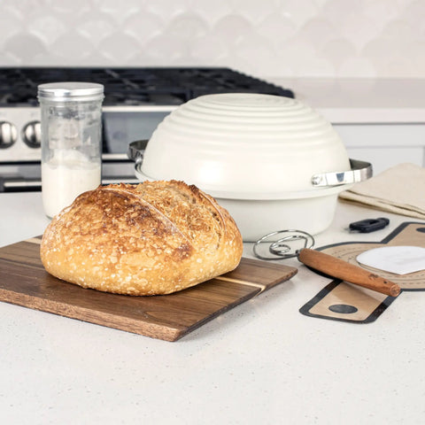 Complete Bread Baking Kit With 12 Inch All Metal Pan And Domed Lid For Fast Steam Bake No Preheat Needed Banneton Tools