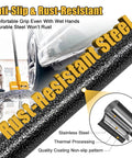 60 Inch Heavy Duty Mop Handle Replacement With Quick-Lock ABS Clamp Pro-Grade Alloy Iron Pole Rust-Proof Design