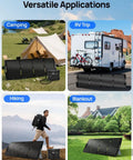 Portable 200W Foldable Solar Panel With Adjustable Kickstand For Power Stations And Off Grid RV Camping IP65 Waterproof