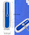 Heavy Duty Cotton Dust Mop Head Refill For Fast Floor Sweeping And Gym Maintenance, 23.6 x 11.8 inches, with cotton fibers.