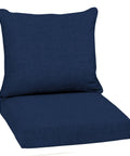 Deep Seat Outdoor Cushion Set 22 By 24 Inches Weatherproof Rainproof Fade Resistant Sapphire Blue Leala for patio chairs