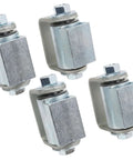 Two Pairs Heavy Duty Weld On Gate Hinges with Sealed Bearings, zinc plated, adjustable 3.5 to 4 inch gap, Grade 5 3/4 inch bolts.