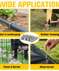 Heavy Duty 6 Inch Landscape Staples 11 Gauge Galvanized Garden Pins For Weed Barrier Fabric And Irrigation Tubing applications