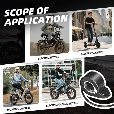 Thumb Throttle Replacement For Electric Bikes And Scooters Waterproof Plug And Play No Tools Needed Easy Install For Super 73 S2 ZX RX Adventure Series Precise Acceleration And Smooth Braking Durable Buttonless Design