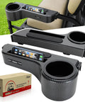 Golf Cart Rear Seat Armrests With Cup Holder And Phone Mount For EZGO Club Car Yamaha on square frames, UV-resistant ABS, no drilling