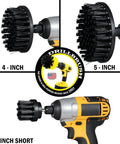 Three different sizes of the Ultra Stiff Drill Powered Cleaning Brush Set for serious BBQ grill degreasing and heavy duty paint stripping.