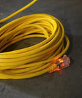 Yellow Jacket Heavy Duty Outdoor Extension Cord With Lighted End, Tough As Nails, Weather Resistant SJTW Jacket, 12 Gauge