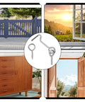Heavy Duty 2 Inch Cabin Hook And Eye Latch 12 Pack Tough As Nails Zinc Plated Steel Hardware for wood gates and cabinets.