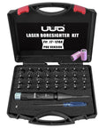 Green Laser Bore Sight Kit With Button Switch And 32 Adapters For Calibers From 0.17 HMR To 12 GA in black case