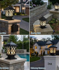 Outdoor Column Light With IP54 Waterproof Rating Glass Shaded Aluminum Post Lamp for garden wall and poolside column