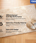 Rug Pad Gripper 5X Non Slip Power Grip For Area Rugs On Hardwood Floors And Carpets Anti Skid Cushion with slippers