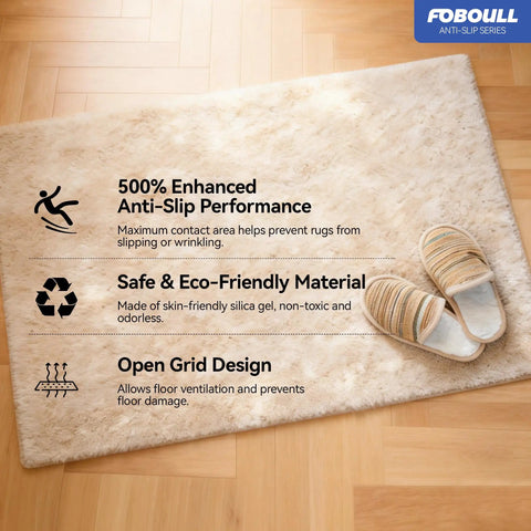 Rug Pad Gripper 5X Non Slip Power Grip For Area Rugs On Hardwood Floors And Carpets Anti Skid Cushion with slippers