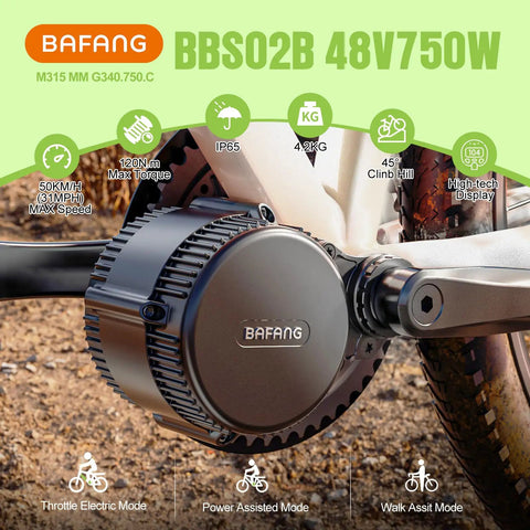 750W Mid Drive Ebike Conversion Kit With VD618 Display, 44T Chainring, And Brushless Motor For Commuter, Mountain, Cargo Bikes, Recumbent Trikes - Easy Install, Quiet Power, Street Ready Upgrade shown on bike