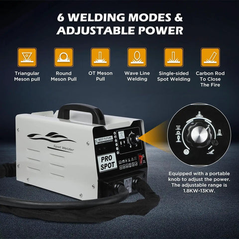 Pro Grade Stud Welder Dent Repair Kit 110V Spot Welder with 2000W 3800A dent puller controls and adjustable power knob