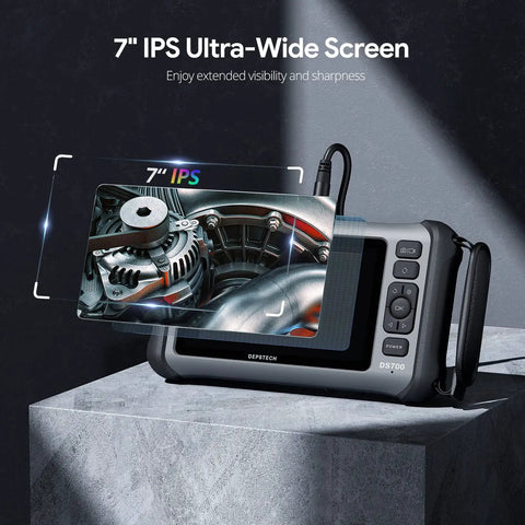 7 Inch IPS Screen Triple Lens Borescope With Light For Tight Corners And Hard To Reach Areas 16.5 Ft Cable Clear Color View Pro Grade Auto Home And Industrial Inspections, 7-inch IPS screen