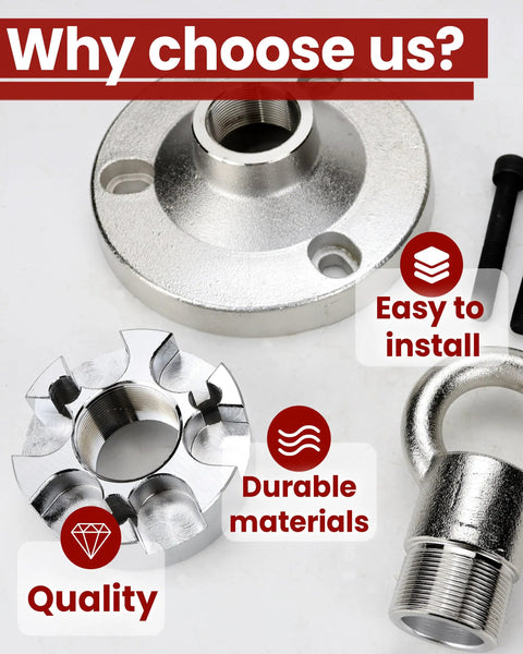 Three Pack Universal Lifting Ring Eye Bolts For Outboard Motors MT0022 Compatible With Yamaha V8 V6 Lifting Adapters MT0025 And Mercury Verado MT0024 OEM Equivalent Quality Beefy Heavy Duty Marine Lifting Eyebolts, silver