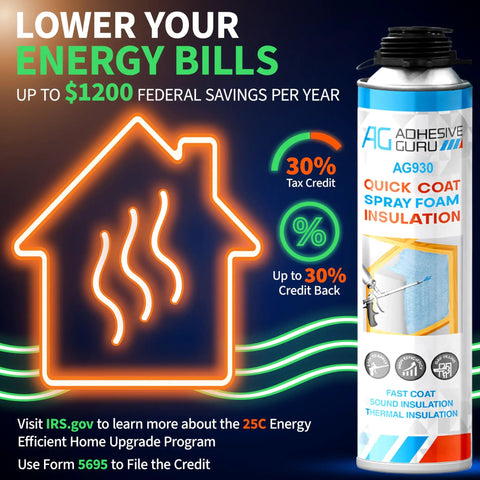 Closed Cell Spray Foam Insulation Kit For Walls With 12 Cans Of 32.8 Oz Each Covers 240 Board Feet DIY Sealant Set savings benefits