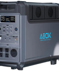 Ark3600 Go To Portable Power Station, 3840Wh LiFePO4 Battery with display panel, outlets, wheels, and telescoping handle