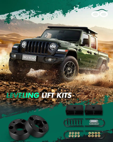 Dodge Ram 1500 2006-2008 3 Inch Front And 2 Inch Rear Leveling Lift Kit with off-road truck and kit components