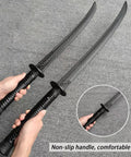 Two Pack High Strength Polypropylene Practice Swords For Martial Arts Training With Sheath Belt And Display Stand