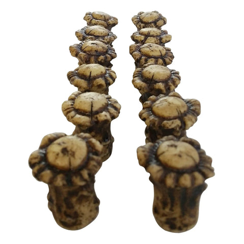 Rustic Antler Drawer Knobs 12 Pack For Cabin Lodge Decor With Screws Deer Antler Cabinet Pulls arranged in two rows