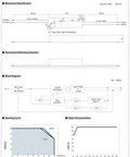 Technical diagram for Sealed Panel Mount LPV Series AC-DC Power Supply With LED Driver, 12V 5A 60W, showing specifications and graphs