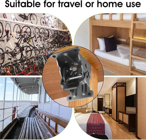 Premium Stainless Steel Folding Table Leg Brackets With Quick Release Locking Hinge For Furniture Cabinet Support Smooth Install Space Saving Silver Bracket Set Built Tough No Sweat Setup