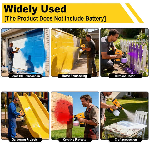 Top Shelf Cordless Spray Paint Gun With Four Swappable Tips For Rapid Fence And Chair Refreshes Breezy Hvlp Sprayer used in various DIY projects.