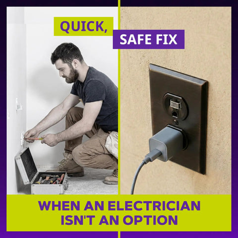 Loose Outlet Plug Fix Kit 10 Pack Keeps Plugs From Falling Out And Prevents Unplugging, Clear Plastic Outlet Inserts That Secure Loose Plugs And Save You Money On Electricians With A Quick Install