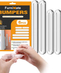 Clear Wall Protectors 6 Pack For Furniture Fridge Door Stopper With Strong Adhesive Backing Bumper Guards packaging and product