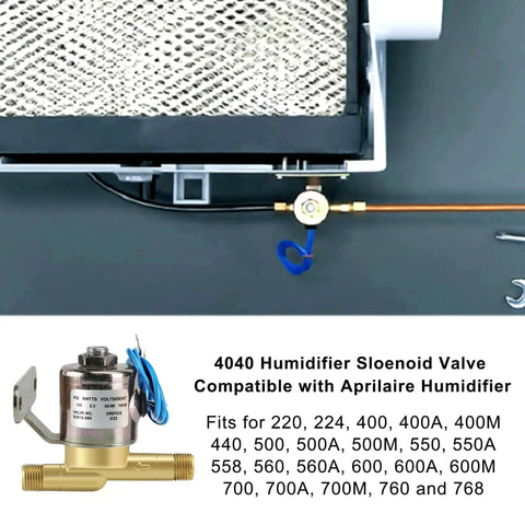 4040 Humidifier Water Solenoid Valve Replacement for Aprilaire Models 220 224 400 500 600 700 Series with blue wire