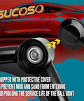 Close-up of protective cover on 2 To 4 Inch Lift Upper Control Arms With Ball Joints Kit for 2007 to 2018 Chevy Silverado 1500