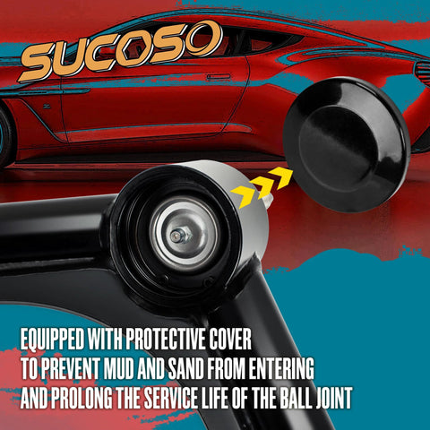 Close-up of protective cover on 2 To 4 Inch Lift Upper Control Arms With Ball Joints Kit for 2007 to 2018 Chevy Silverado 1500