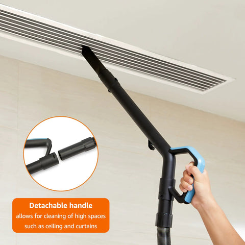 Amazon Basics Light Upright Vacuum Cleaner With 25 Ft Cord, Lightweight Design For Easy Maneuvering On Carpet And Hardwood Floors. Includes Washable Filter, Crevice Tool, Upholstery Brush, Detachable Handle, And 1.7L Dust Cup For Simple, Quick Home
