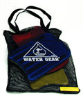 Large Mesh Tote Bag With Zipper For Swim Gear, Balls And Aqua Equipment holding colorful sports gear.