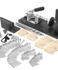 Pocket Hole Jig Kit For Woodworking With Metal Body, Step Drill Bit, Self Tapping Screws, And L Base, Adjustable Clamp