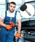 Mechanic using drill with 20 Piece 3/8 Inch Impact Socket Adapter Set With Square Bit Adapters For Drills And Extensions