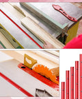 Six Piece Red Aluminum T Track Set For Woodworking With Screws Pro Grade Universal Double Cut Profile T Rail used in table saw