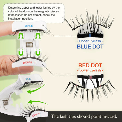 Magnetic Eyelashes Kit With Reusable Soft Lashes And Applicator No Glue Needed Windproof Waterproof All Day Comfort 2 Pack Set