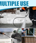 No-Fuss 1/4 Inch Pressure Washer Quick Connect Fittings Stainless Steel Adapter used for cleaning deck, car, and sidewalk