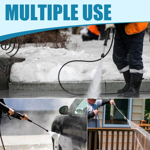 No-Fuss 1/4 Inch Pressure Washer Quick Connect Fittings Stainless Steel Adapter used for cleaning deck, car, and sidewalk