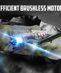 Brushless RC Plane With 4 Channel Remote Control Aerobatic 2.4 GHz Aircraft With 6 Axis Gyro Stabilizer, Blue F4U Corsair Edition