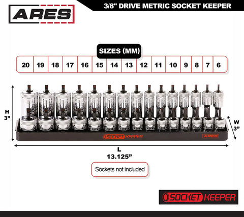 8 Piece Metric And SAE Socket Organizer Tray Set Black And Green Socket Holders For Standard And Deep Sockets Stores 176 Sockets With High Visibility Markings And Vertical Peg Board Design on display